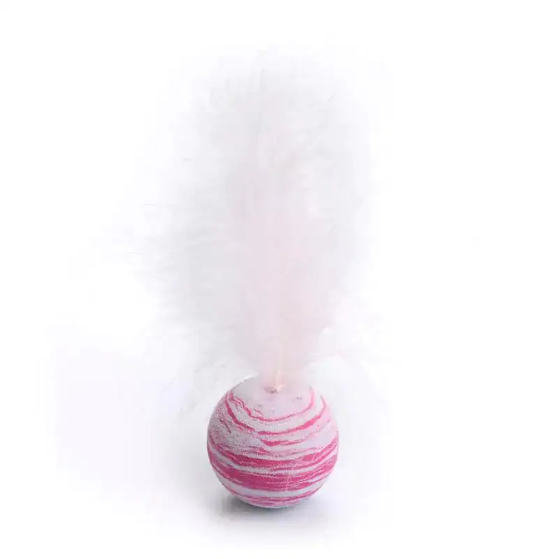 Jouet pour Chat Boule de Plumes Source Ultime de Joie --  Cat Toy Feather Ball