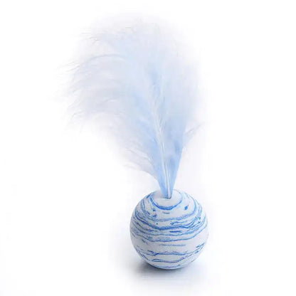 Jouet pour Chat Boule de Plumes Source Ultime de Joie --  Cat Toy Feather Ball